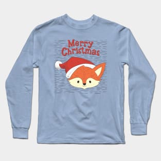 Christmas fox - Happy Christmas and a happy new year! - Available in stickers, clothing, etc Long Sleeve T-Shirt